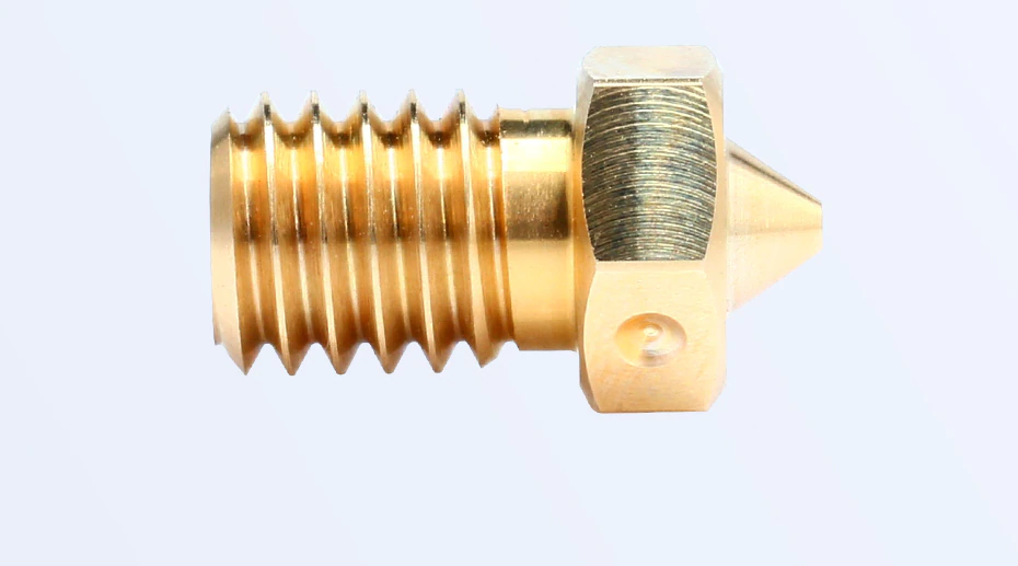 Trianglelab V6 brass nozzle detail from side